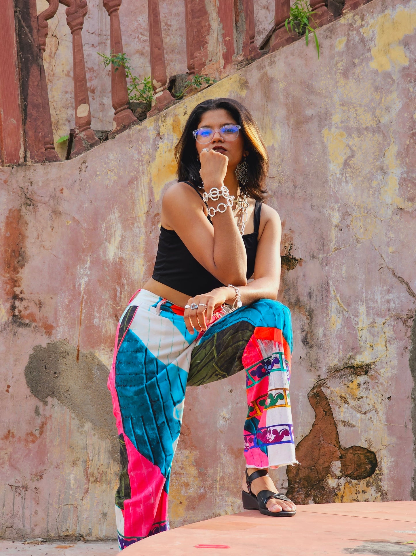 Grafitti and motif Pants