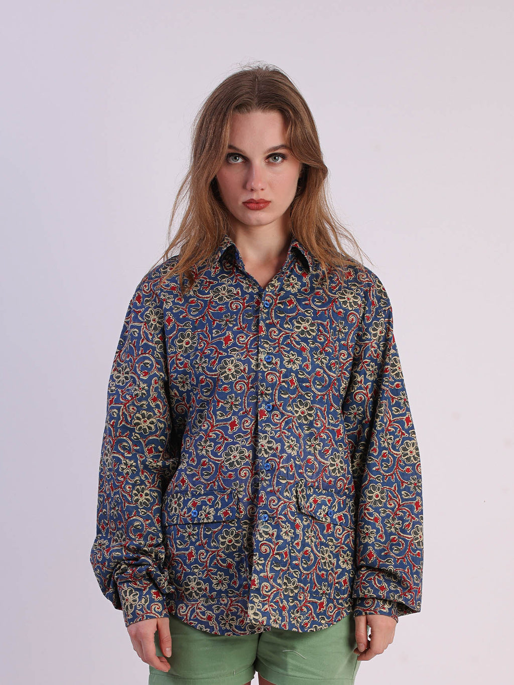 Dausa Handloom Shirt - Blue