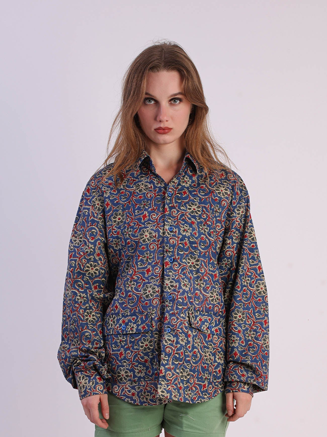 Dausa Handloom Shirt - Blue