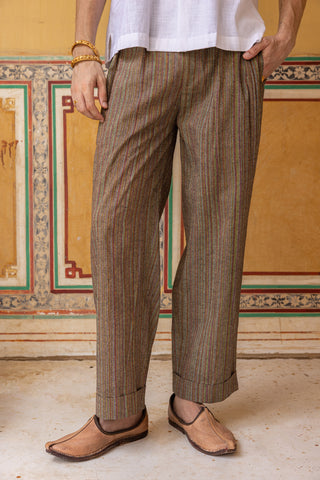 Khadi Pleated Pants