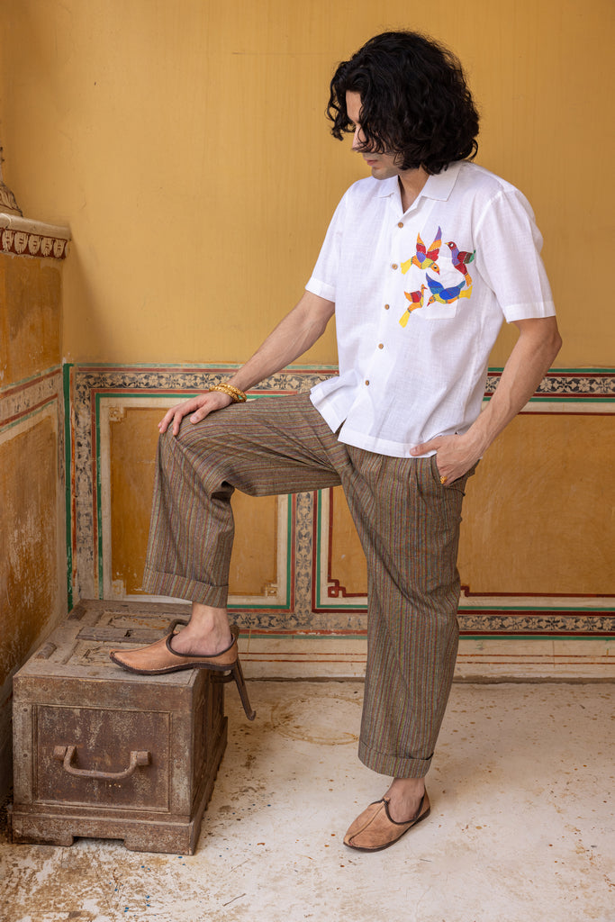 Khadi Pleated Pants