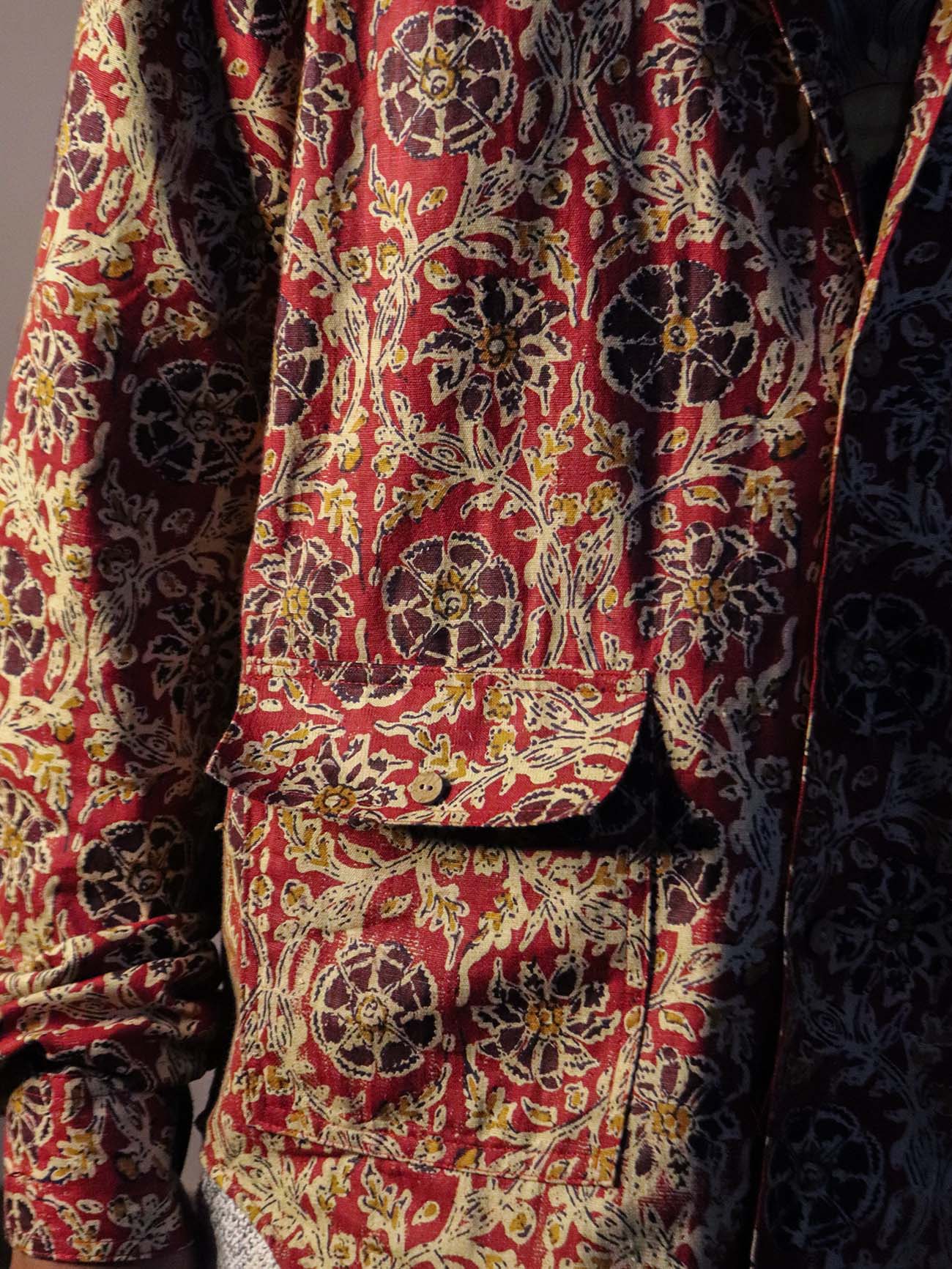 Dausa Handloom Shirt - Mud Red