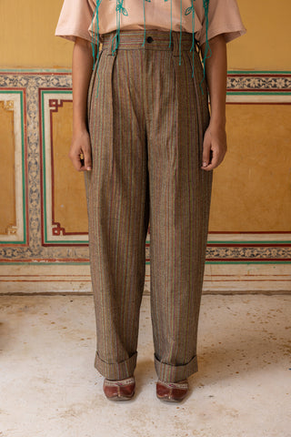 Khadi Pleated Pants