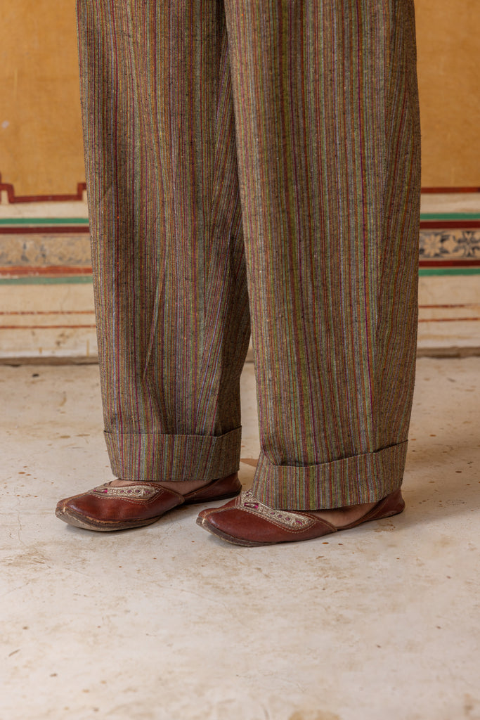 Khadi Pleated Pants