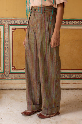 Khadi Pleated Pants