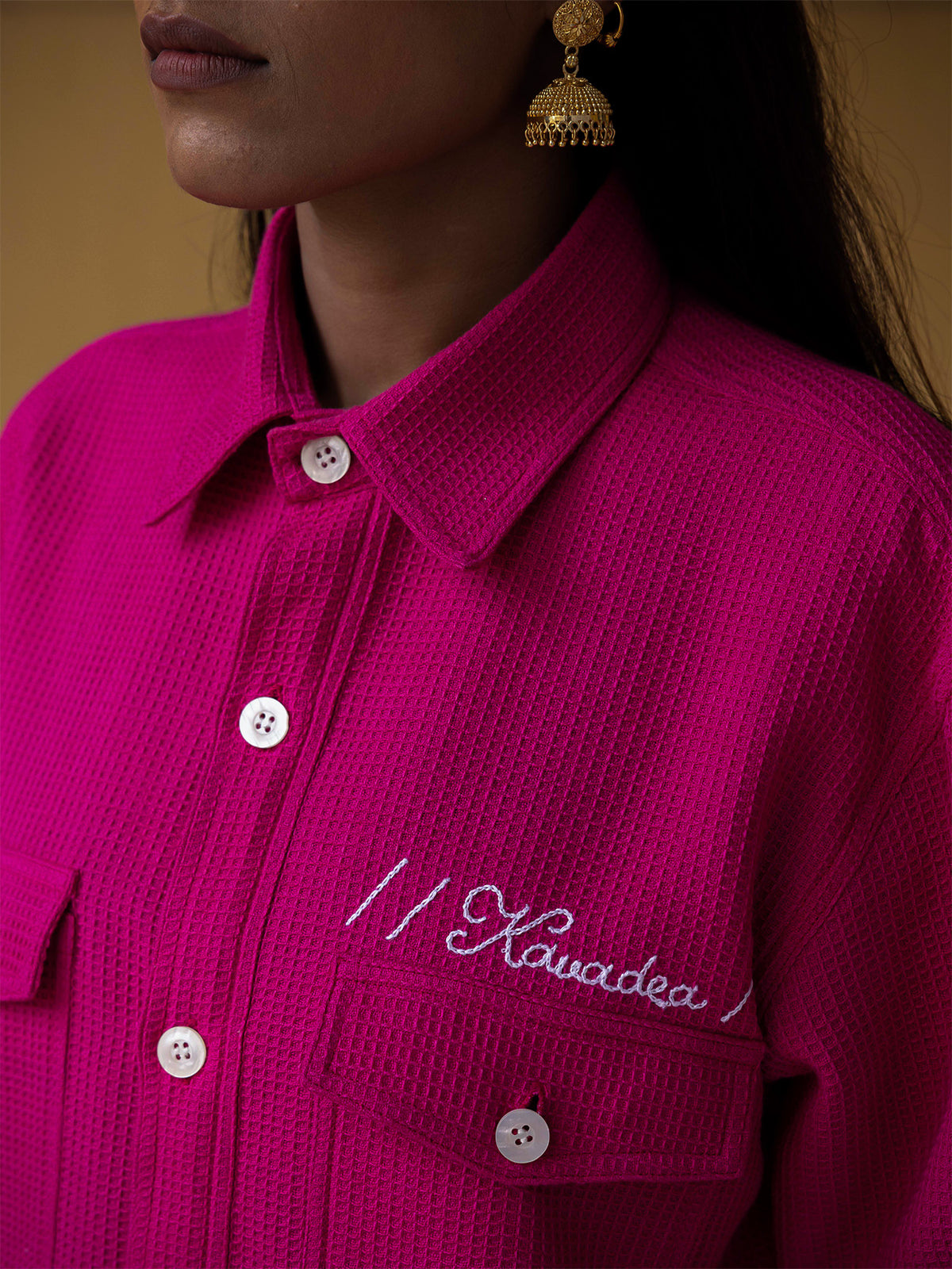 Waffle Shirt (Hot Pink)